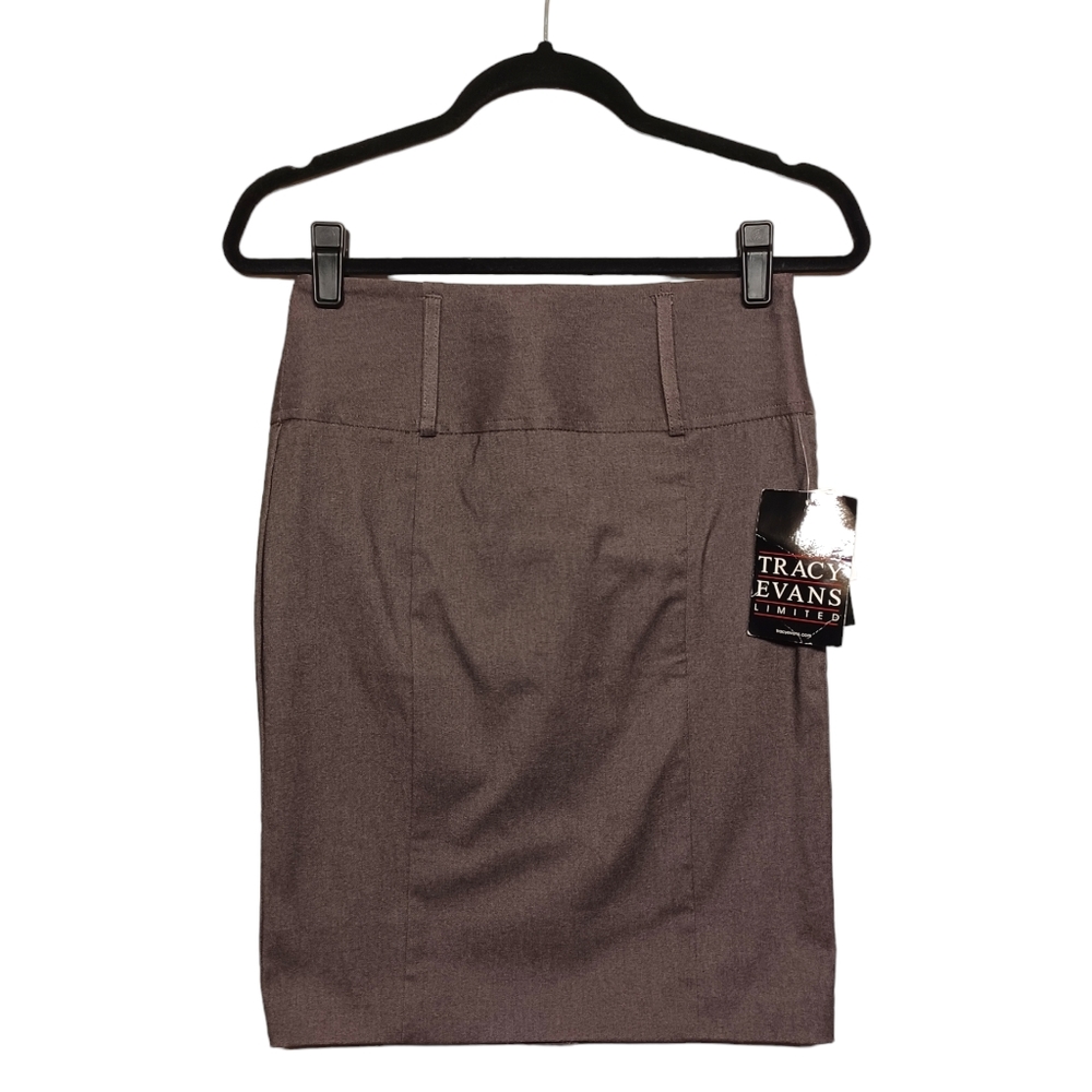 TRACY EVANS LIMITED Brown Straight Pencil Career Skirt 1 (X-Small) NWT